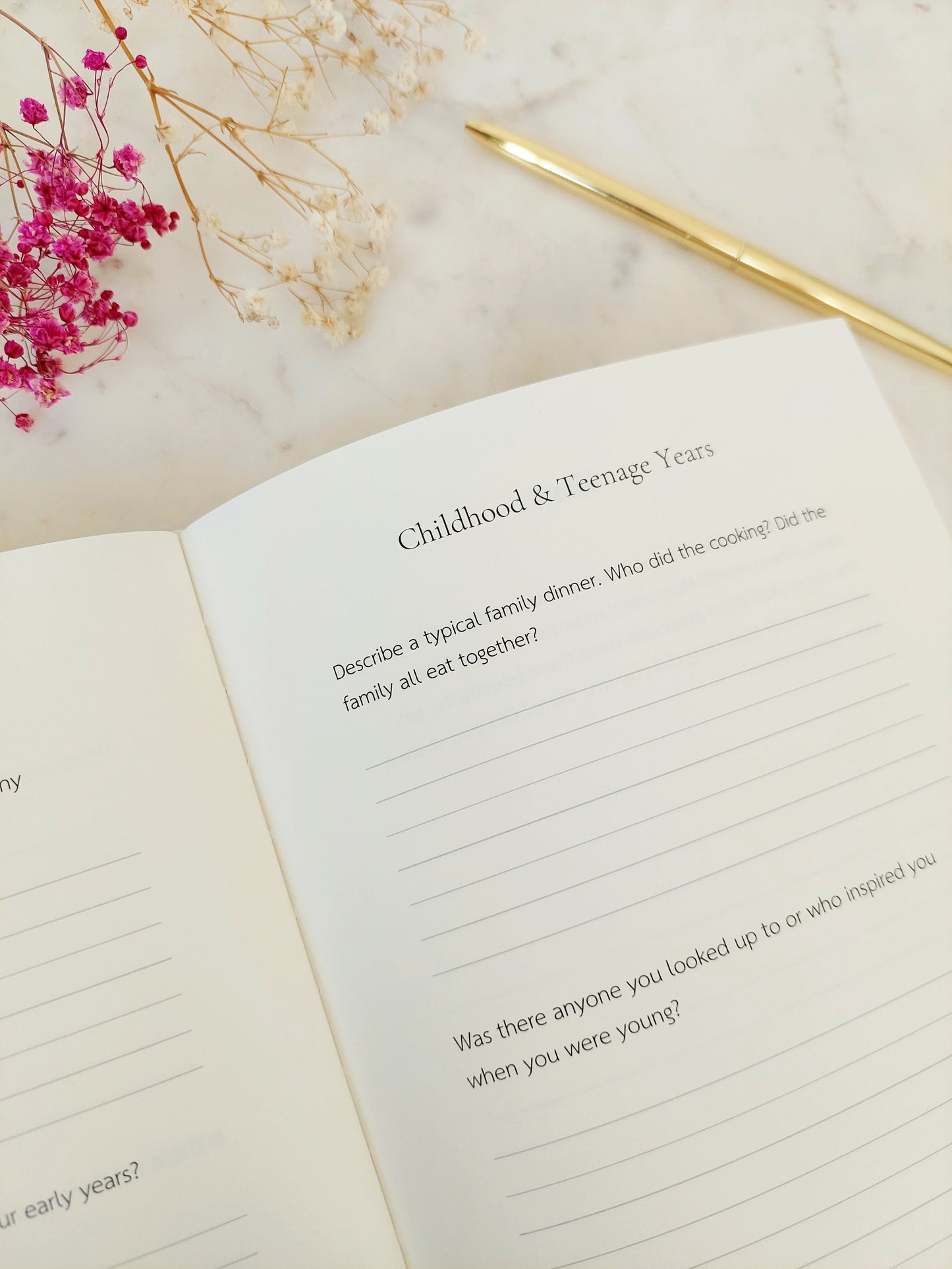NANA Memory Journal - NAVY Linen