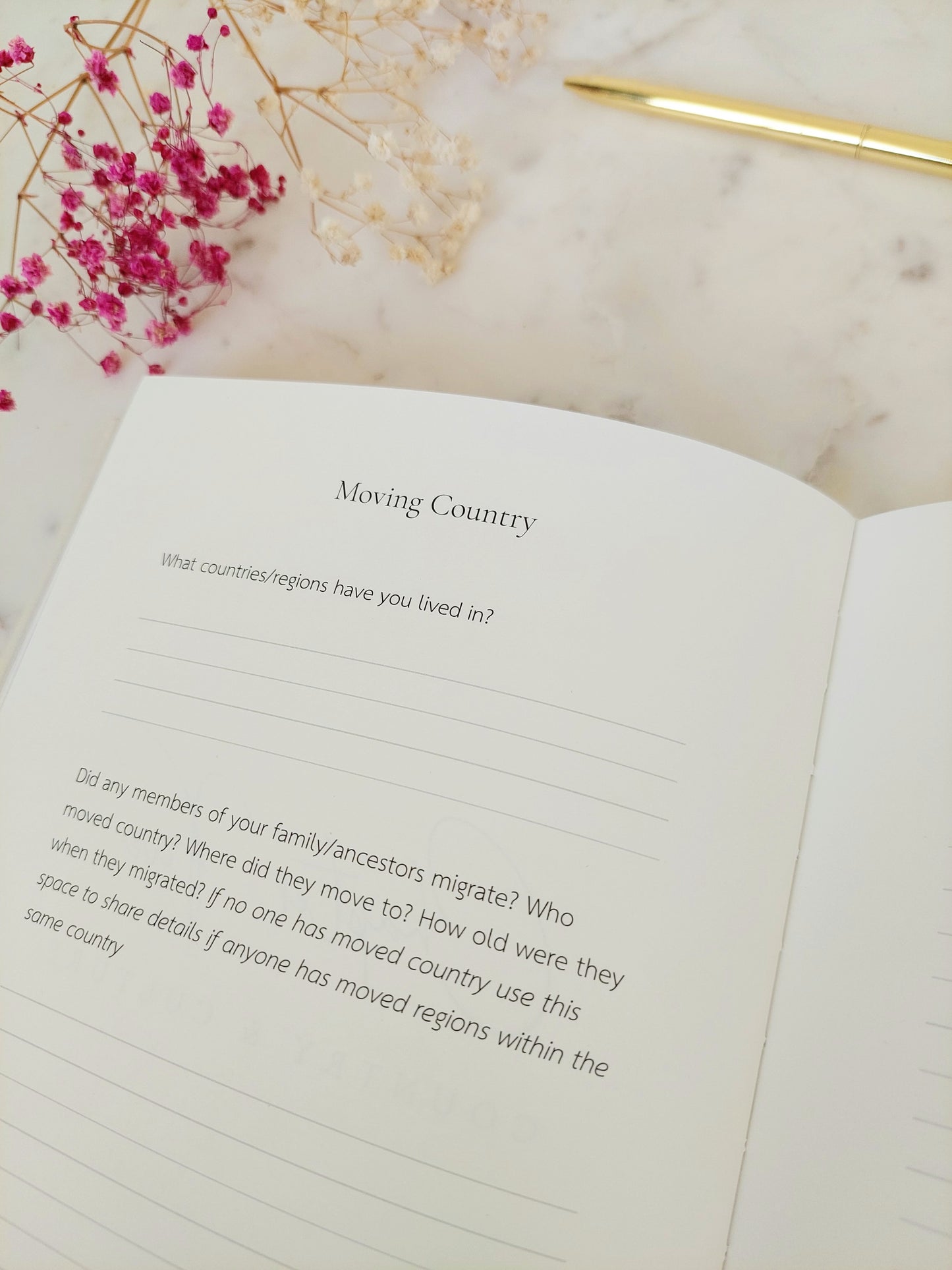 GRANDPA Memory Journal - NAVY Linen
