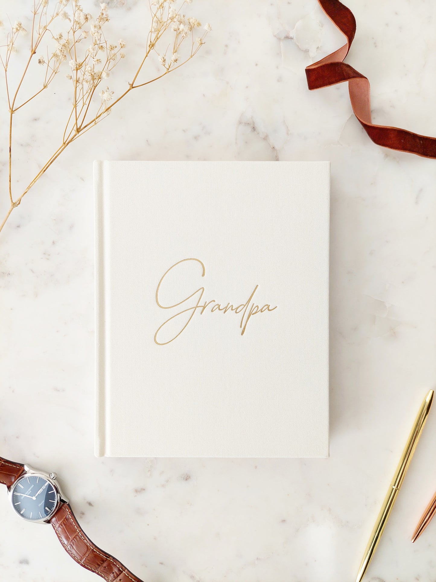 GRANDPA Memory Journal - IVORY Linen