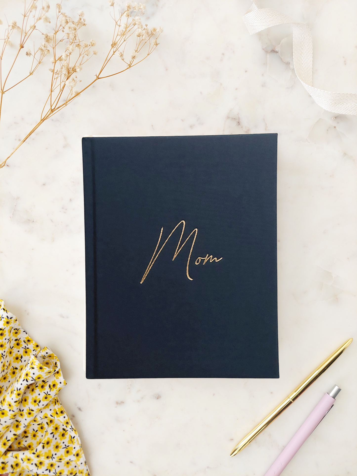 MOM Memory Journal - NAVY Linen