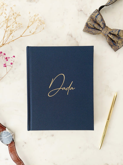 DADA Grandparent Memory Journal - NAVY Linen