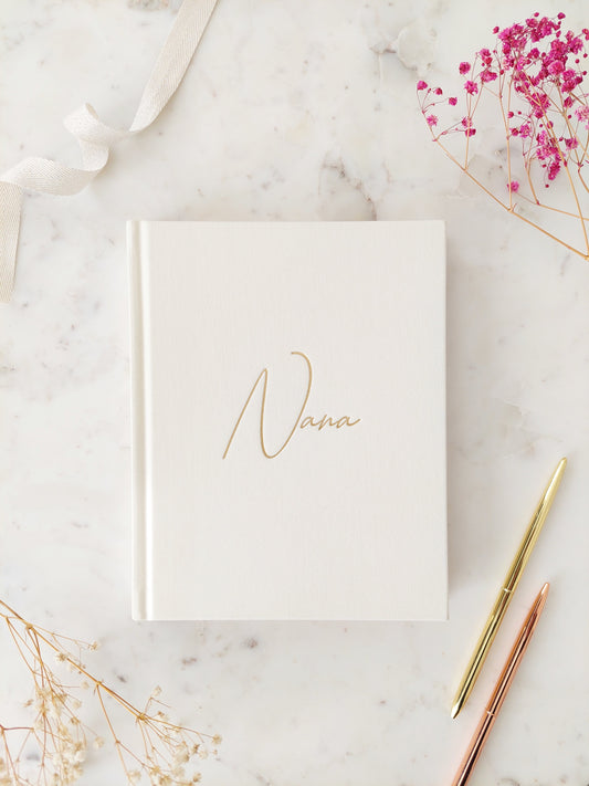 NANA Grandparent Memory Journal - IVORY Linen