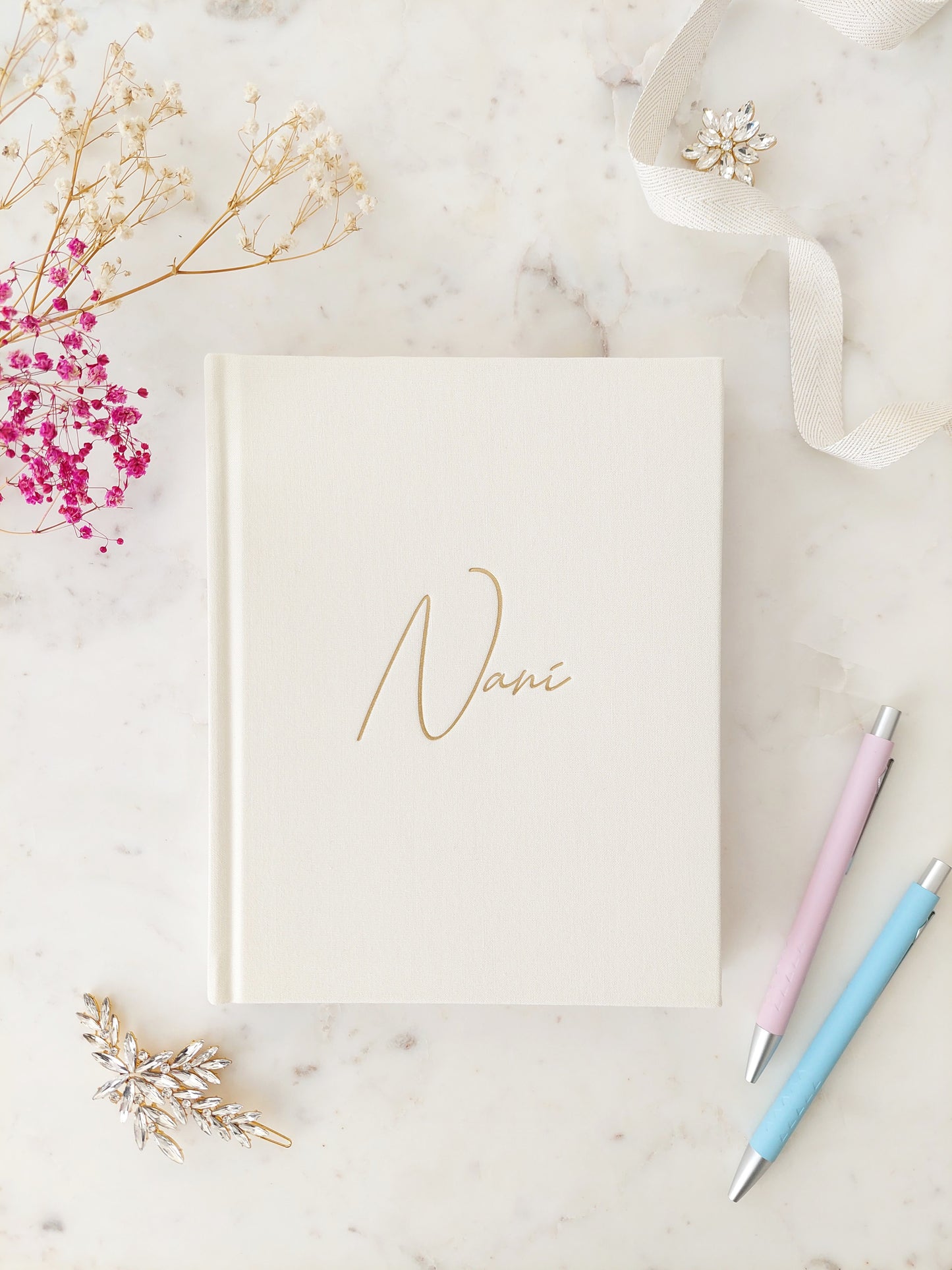 NANI Grandparent Memory Journal - IVORY Linen